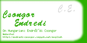 csongor endredi business card